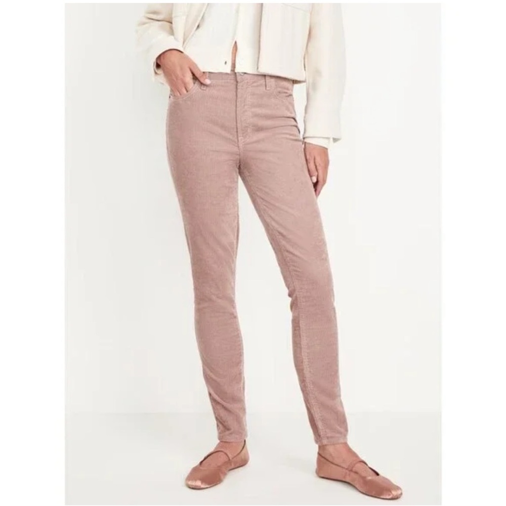 Old Navy Blush High Rise Rockstar Super Skinny Corduroy Pants Size 16 - Picture 7 of 7